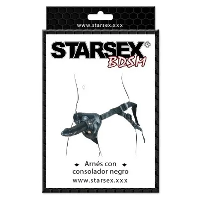 Arnes con Dildo Negro 1 Arnés con Dildo Negro