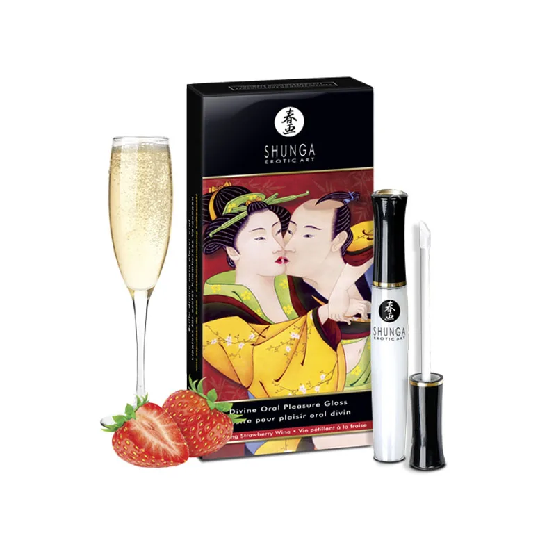 Labial Divino Placer de Shunga Sabor Frutilla 1 Labial Divino Placer Sabor Frutilla oveja negra boutique concepción