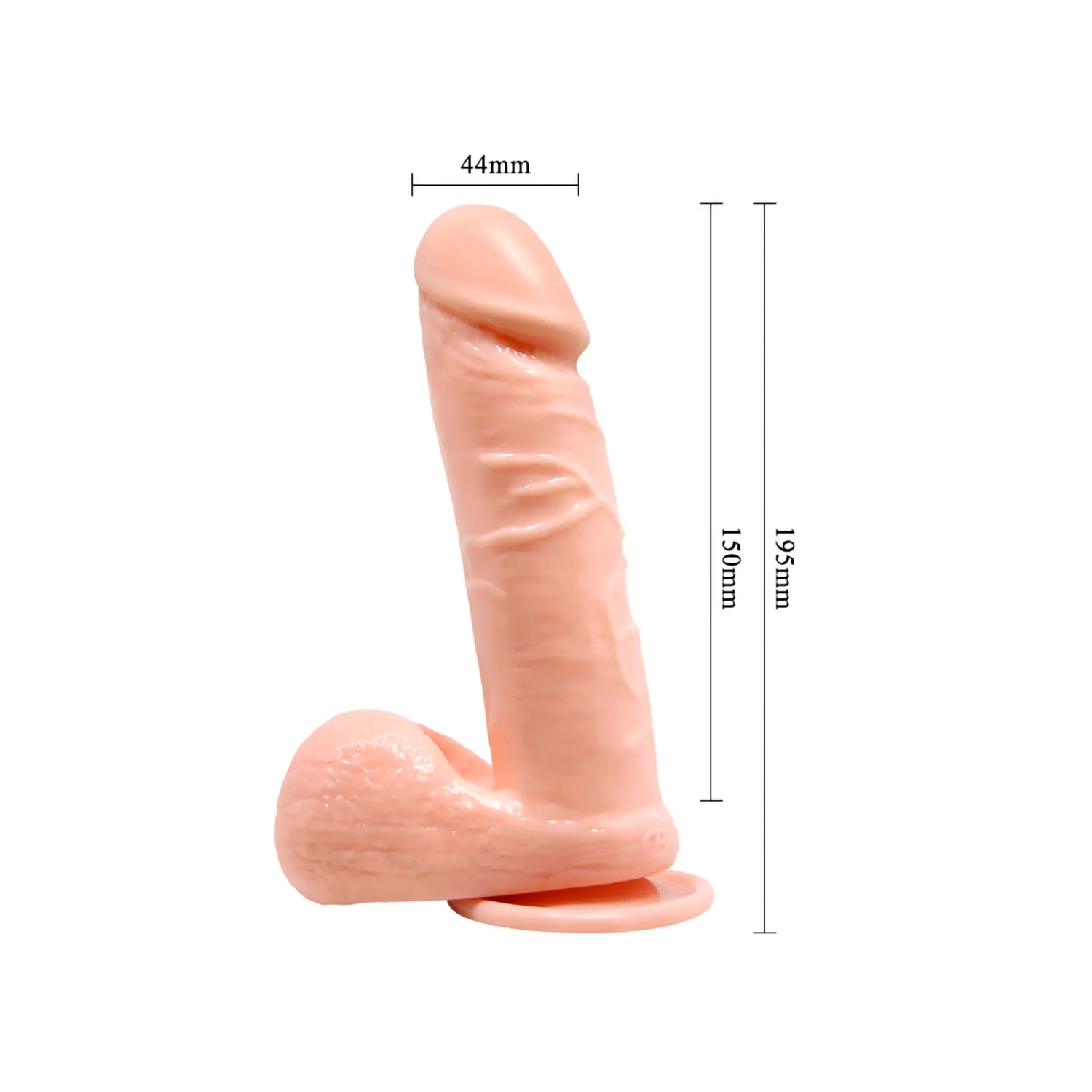 Dildo Realista con Testículos 19.5 cm 2 medidas Dildo Realista con Testículos 19.5 cm Oveja Negra Boutique Tu SexShop de Concepción