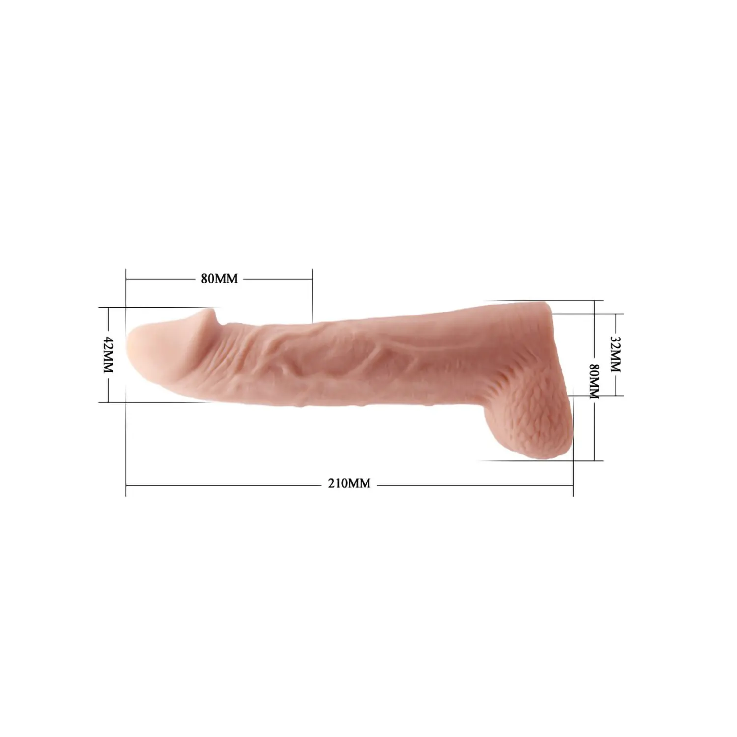 Funda Extensora Realista Big Man 4 medidas Funda Extensora Realista Big Man Oveja Negra Boutique Tu SexShop de Concepción