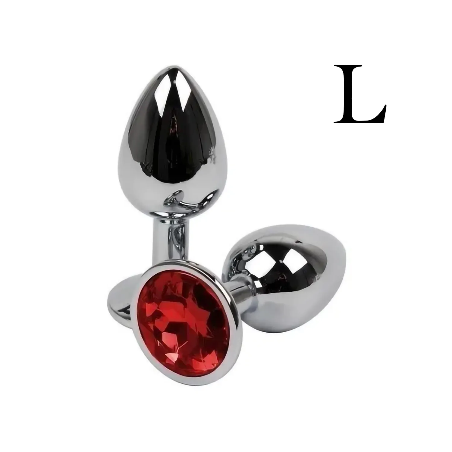 Plug Anal Metalizado L 1 Plug Anal Metalizado Joya Roja L Oveja Negra Boutique Tu SexShop de Concepción