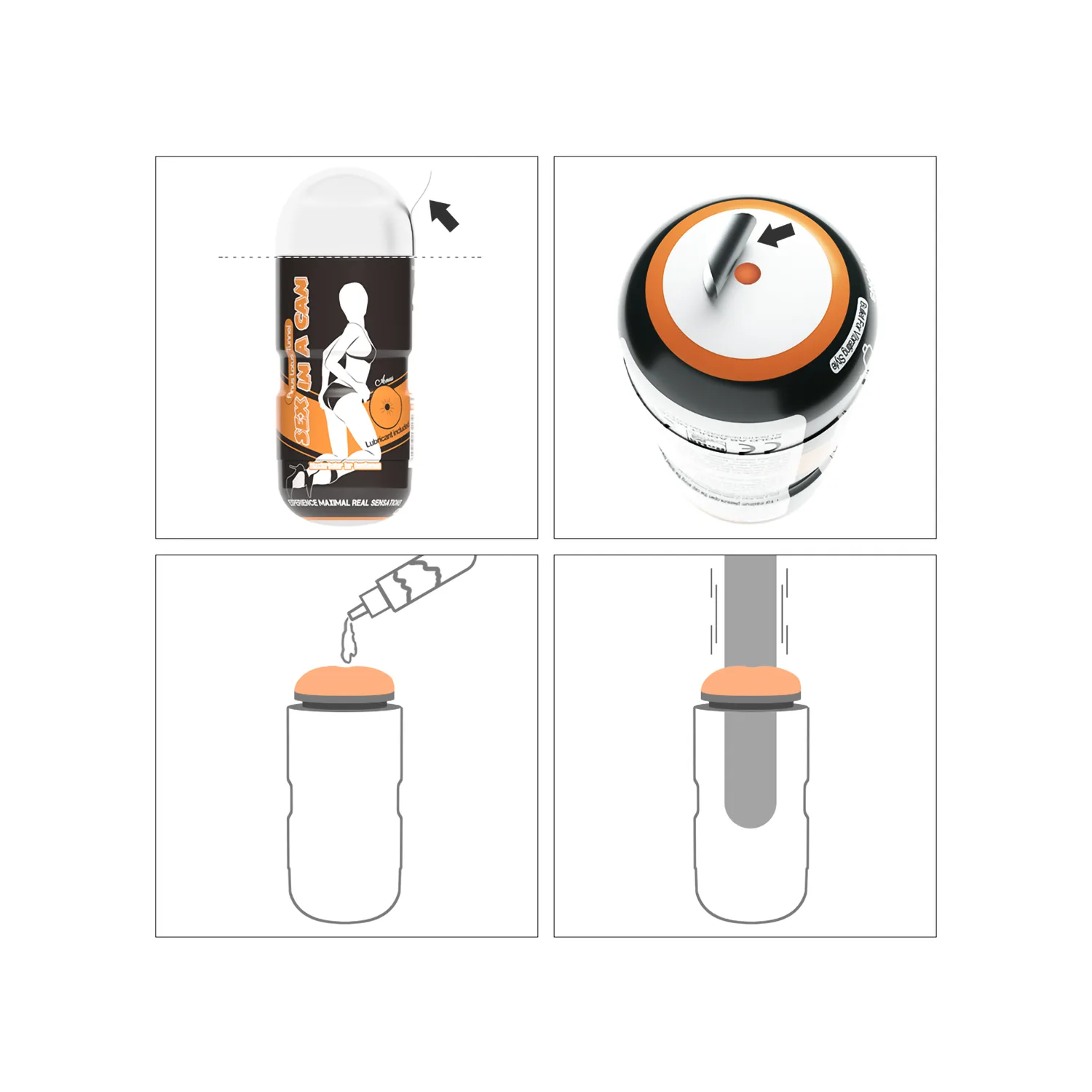 Masturbador Masculino Tipo Anal Lovetoy 3600510-01 5 forma de uso Masturbador Masculino Anal Lovetoy 3600510-01