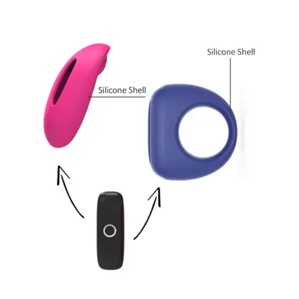 Kit Anillo y Estimulador de Clitoris con APP 9 vibrador compartido para Kit Anillo y Estimulador de Clitoris con APP