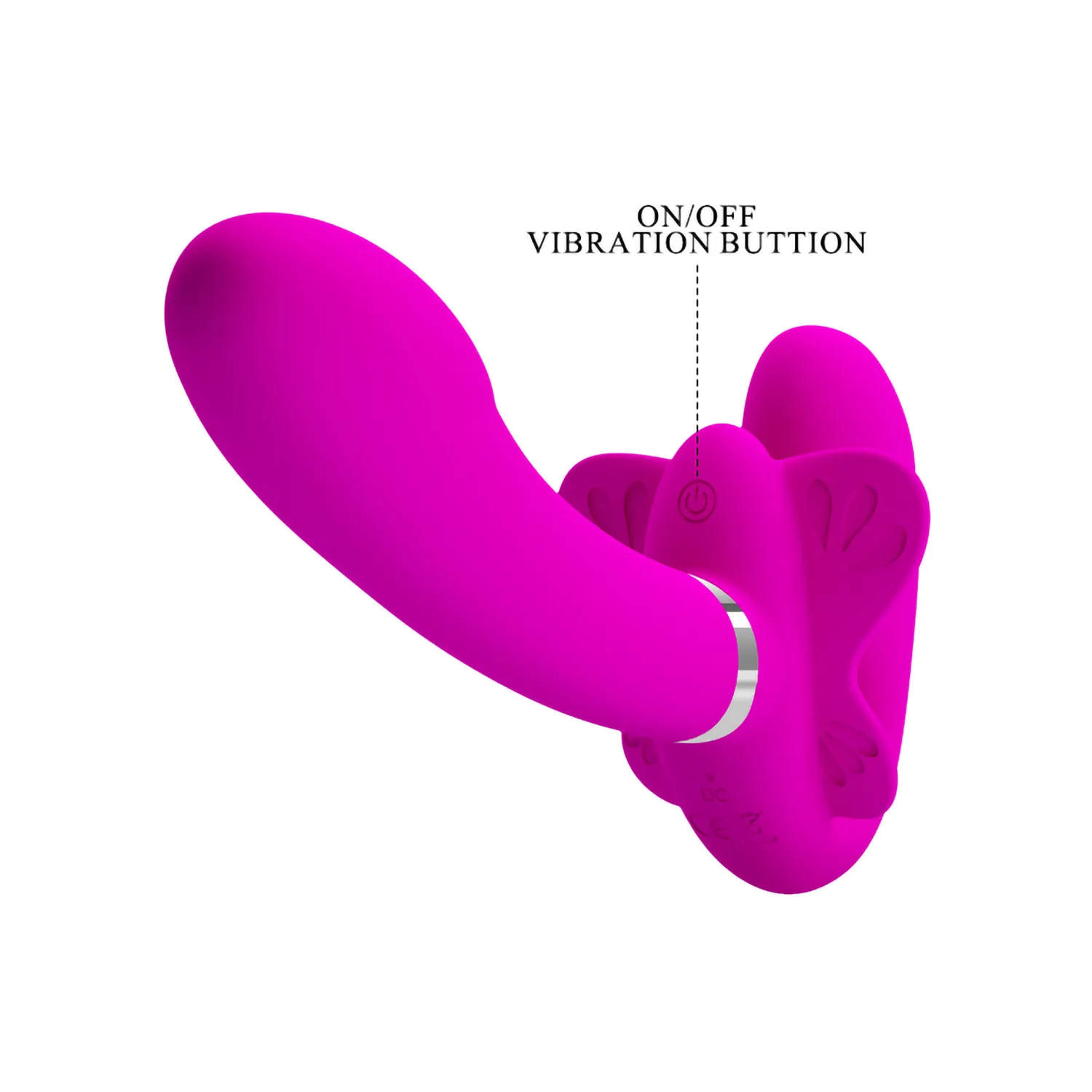 Valerie Strapless Recargable con Doble Vibracion 3 encendido Valerie Strapless Recargable con Doble Vibracion
