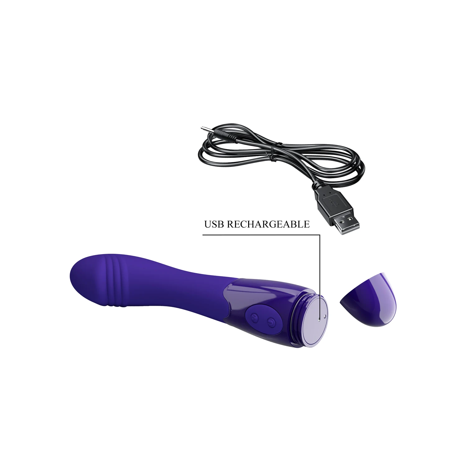 Vibrador Punto G Recargable Elemental 5 conector USB Vibrador Punto G Recargable Elemental