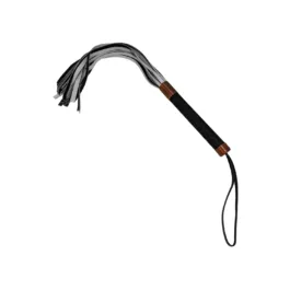 Flogger de Cuero 40 Tiras con Detalles en Cobre