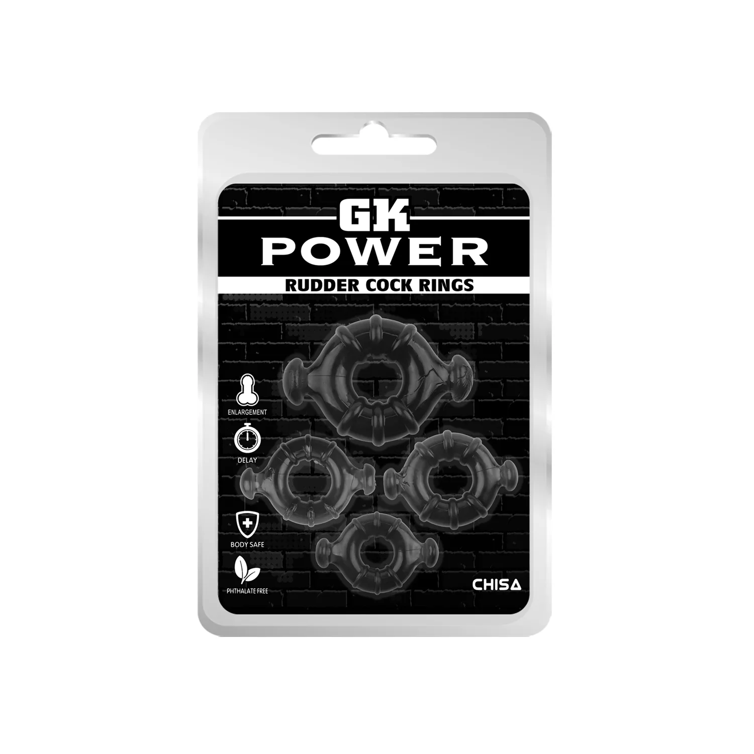 Set de 4 Anillos para Pene GK Power Rudder - Aumenta la Duración y Sensibilidad (TPR Seguro) 1 Set de Anillos para el pene GK Power Rudder CN-370332163 en concepcion
