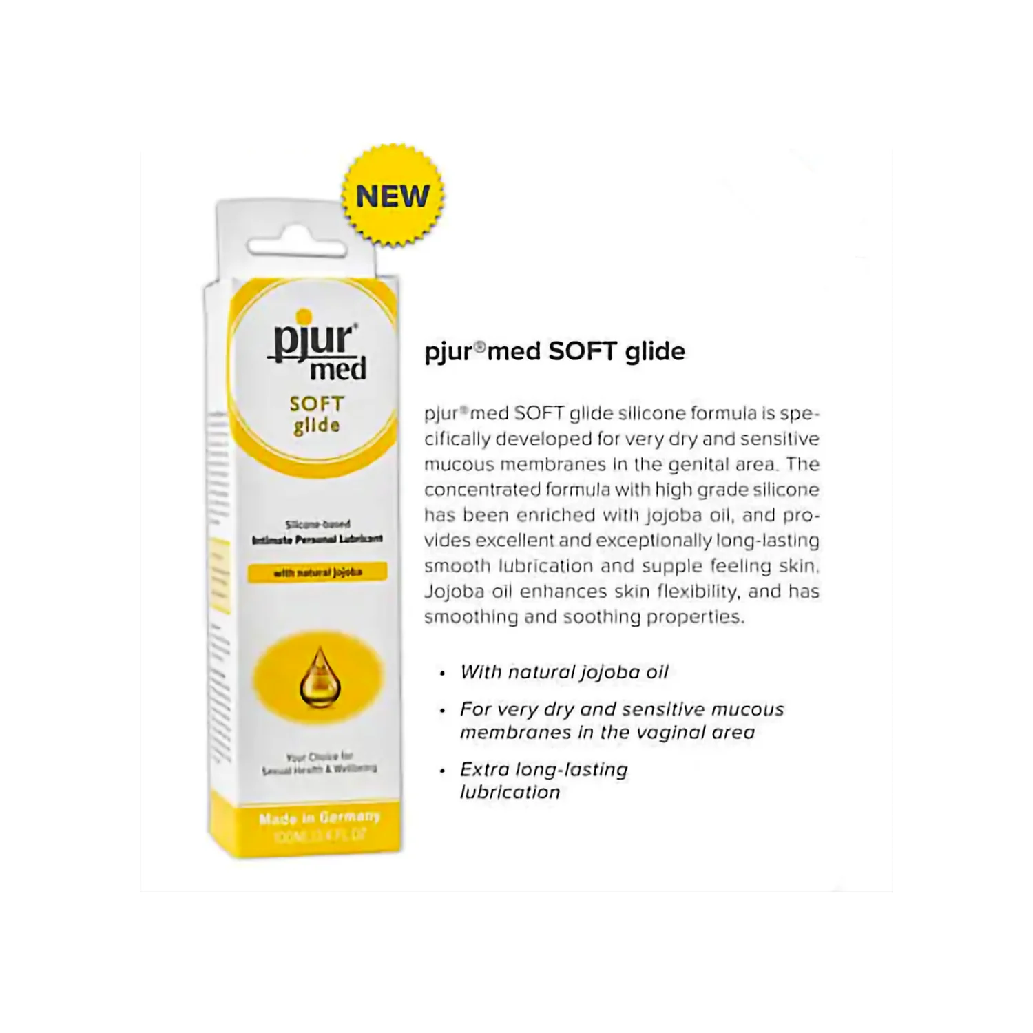 Pjur Med Soft Glide con Jojoba – Lubricante de Silicona Premium 100 ml 2 caracteristicas Pjur Med Soft Glide con Jojoba – Lubricante de Silicona Premium 100 ml en concepcion