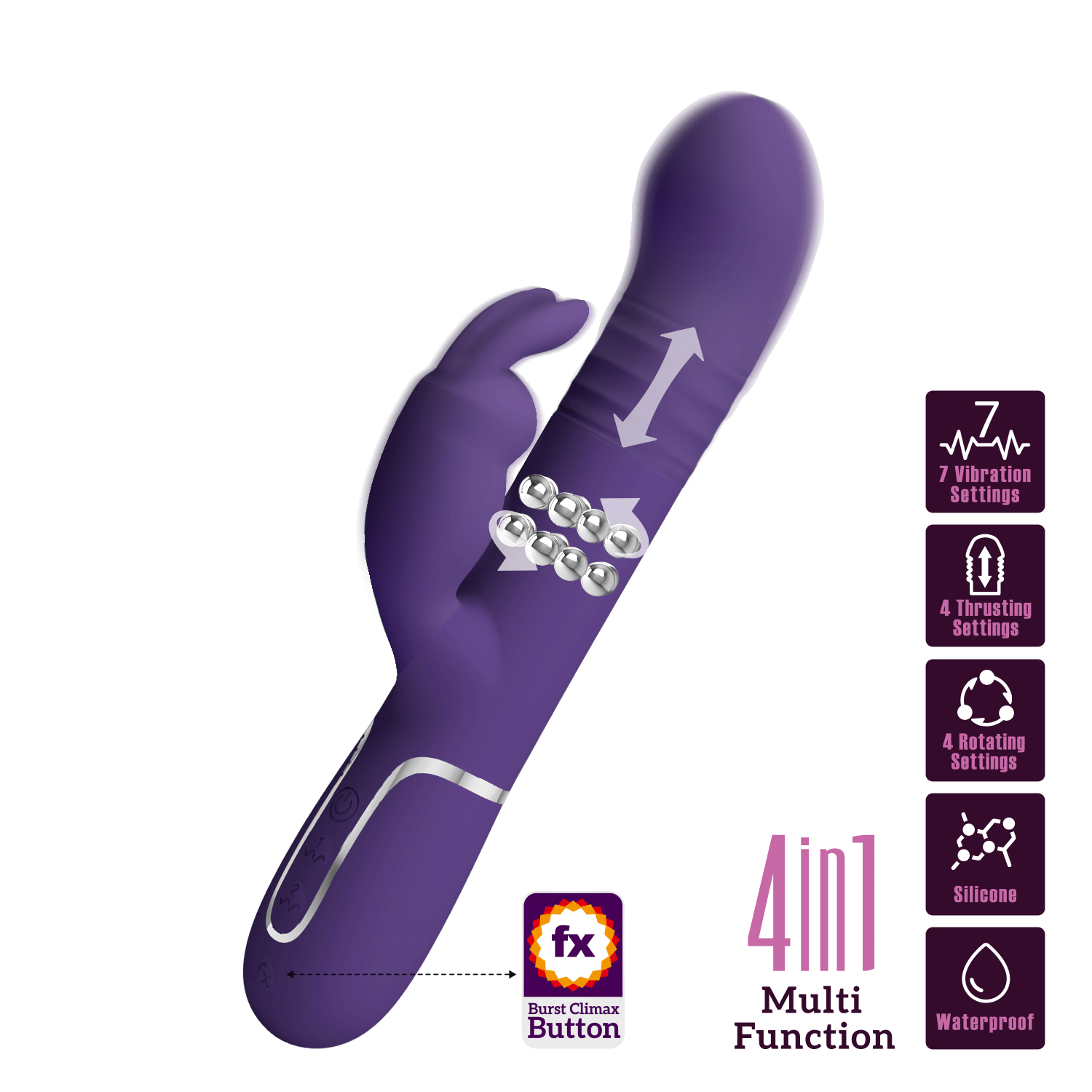 Twinkled Tenderness- Vibrador con Mecanismo de Empuje 5 Twinkled Tenderness- Vibrador con Mecanismo de Empuje - Oveja Negra Boutique - 6959532335873