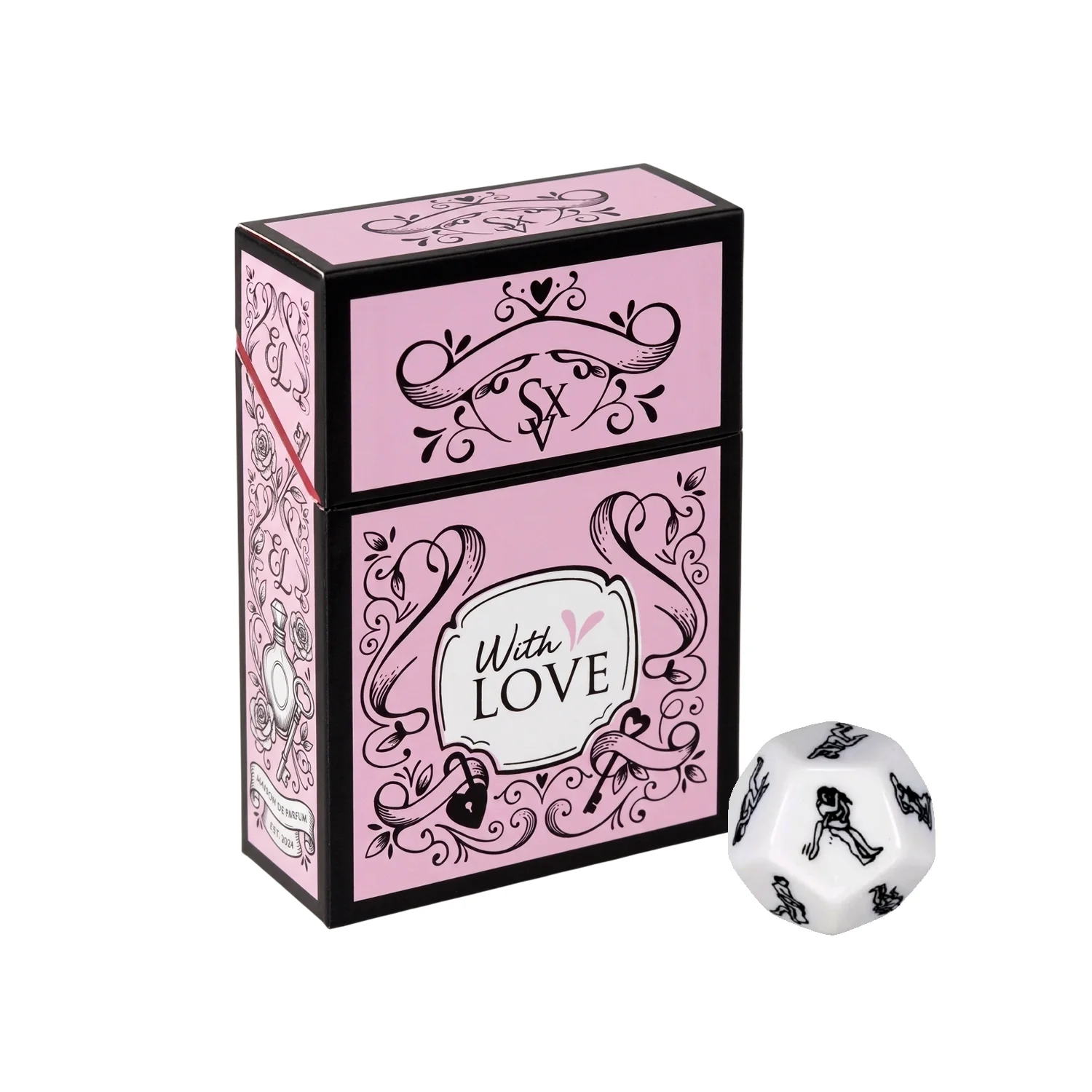 Kit With Love | dado erotico con posiciones y Vela multiuso 1 Kit With Love dado erotico con posiciones y Vela multiuso